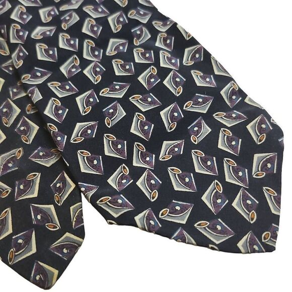 Vintage Silk Tie Geoffrey Beene Corpcore 90s  Suit - Picture 1 of 5